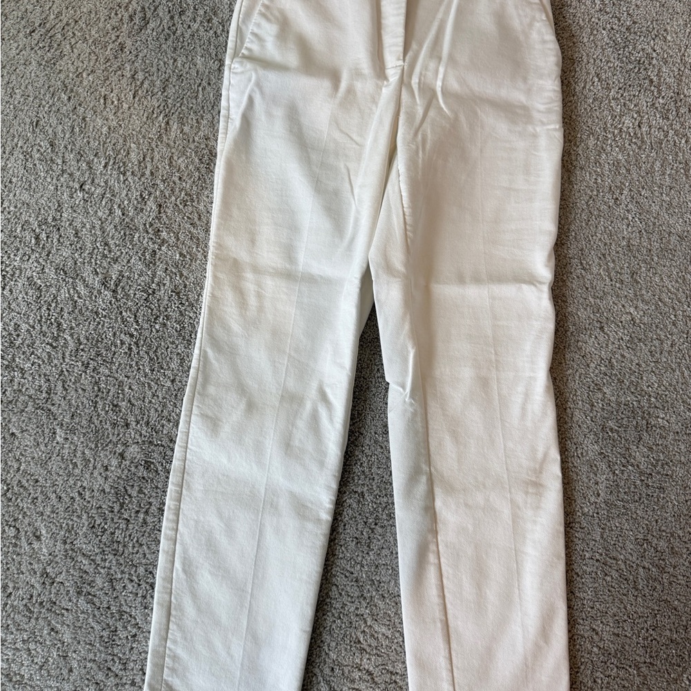 Zara White Cropped Pants